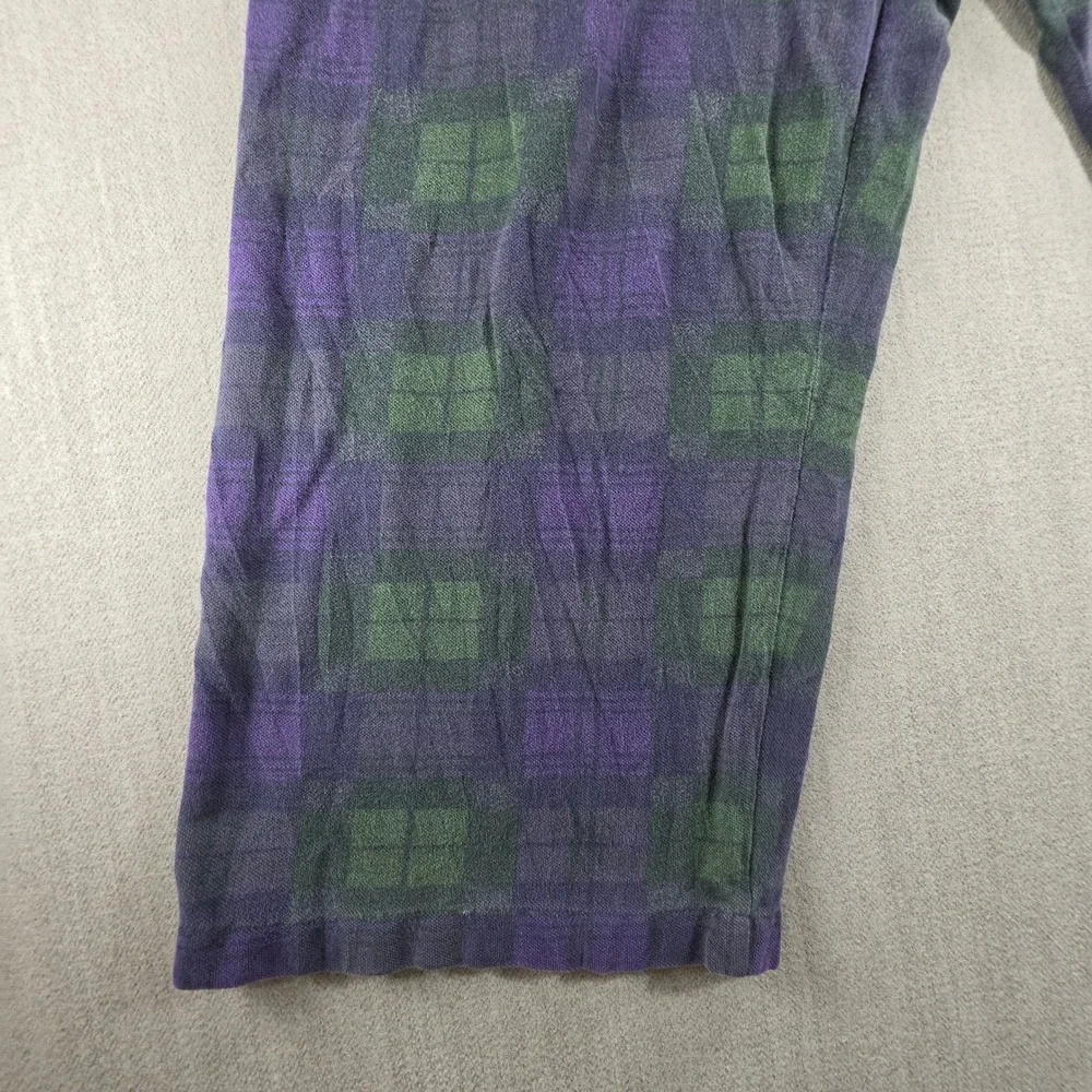 Polo Ralph Lauren Pajama Pants Mens L Purple Green Plaid Cotton Lounge Sleepwear